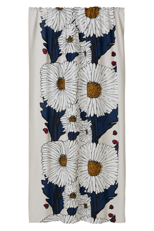 102674-6710; Vallila Hellekesä-verho Sininen-beige / 140x250 cm 