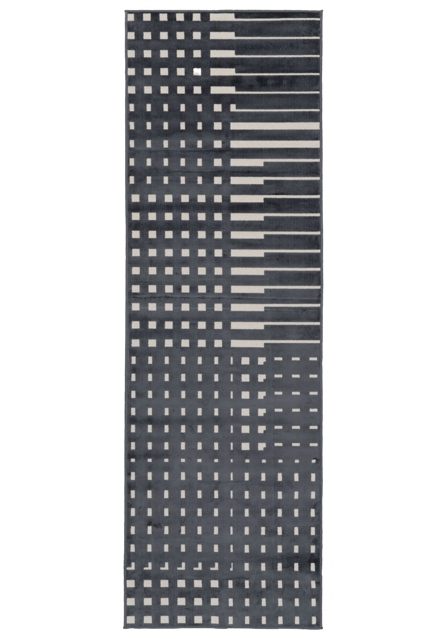 109421-9700; Vallila Ristikko-käytävämatto Antrasiitti / 68x220 cm 