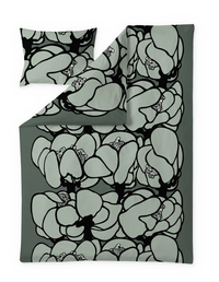 105091-7800; Vallila Makeba-satiinipussilakanasetti Salvianvihreä / 150x210 cm 