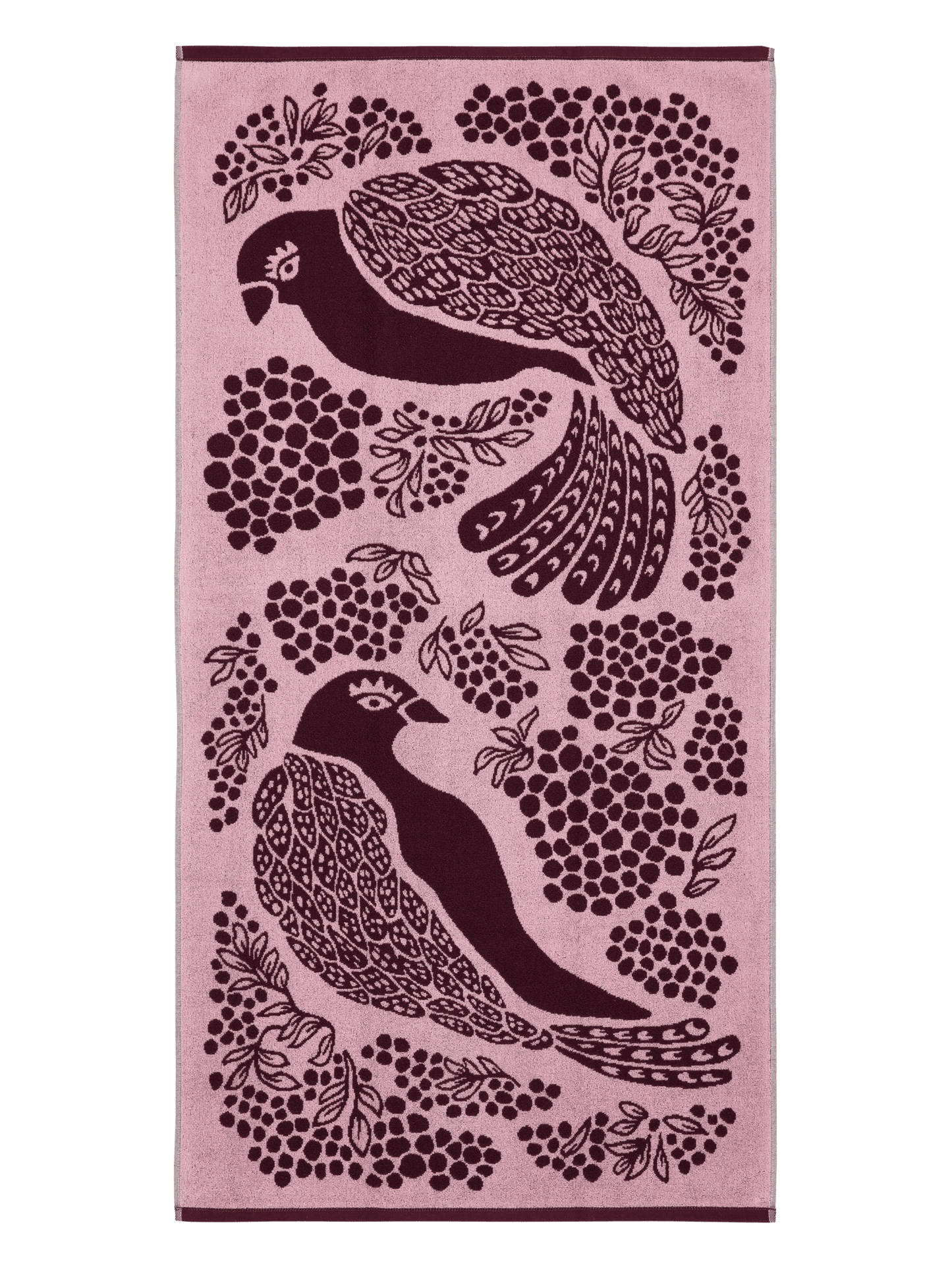 108999-4900_2; Vallila Viserrys-pyyhe Viininpunainen / 70x140 cm 