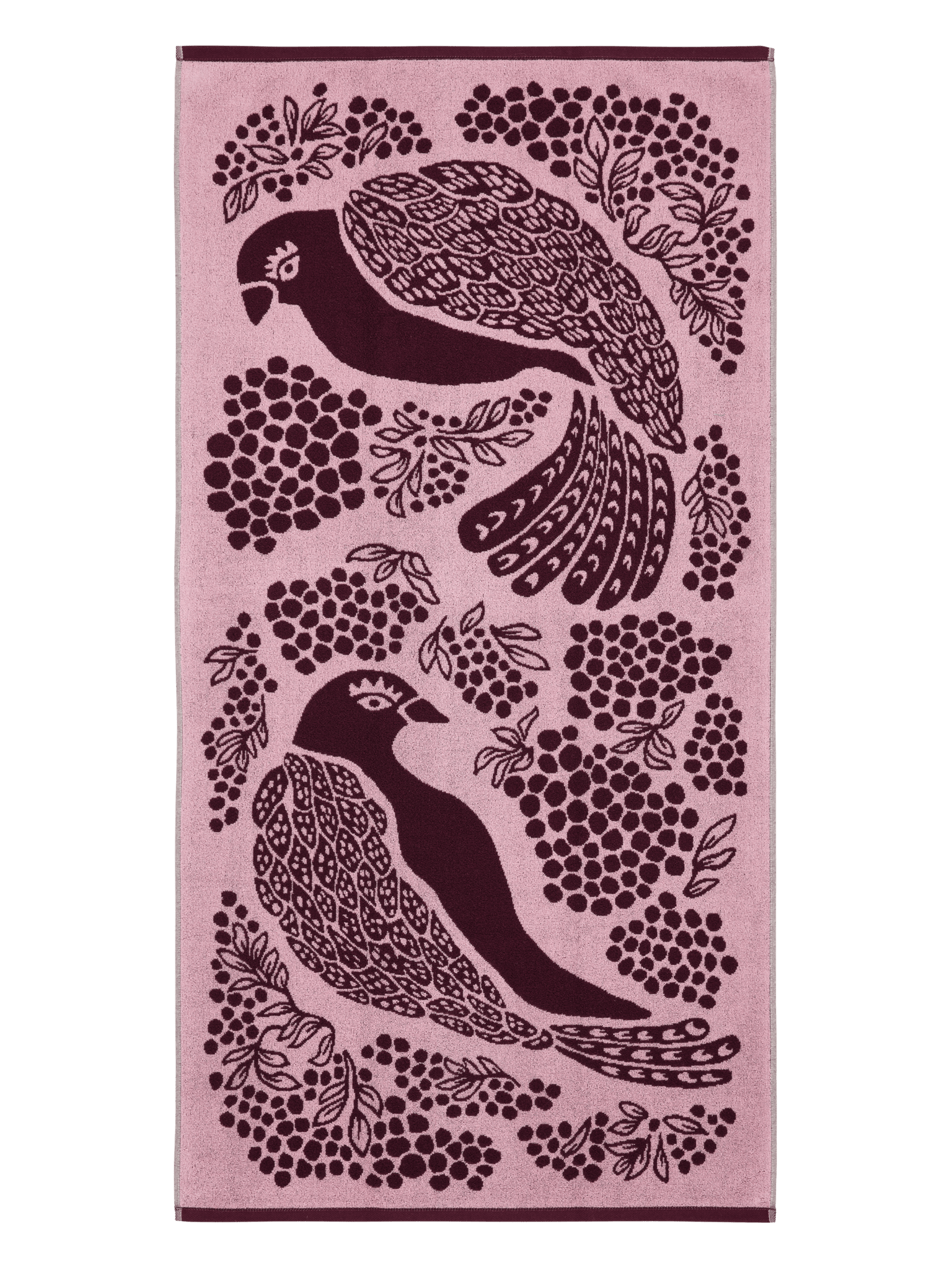 108999-4900_2; Vallila Viserrys-pyyhe Viininpunainen / 70x140 cm 