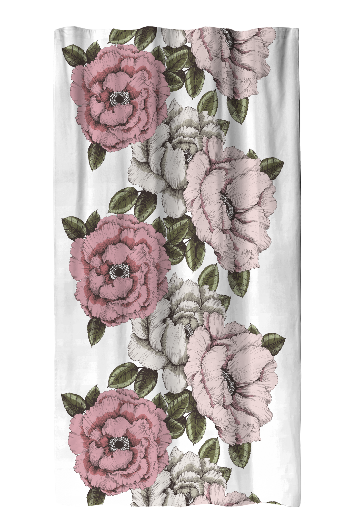 CT002457-4271; Vallila Alma-verho Pinkki-vihreä / 140x250 cm 