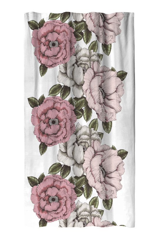 CT002457-4271; Vallila Alma-verho Pinkki-vihreä / 140x250 cm 