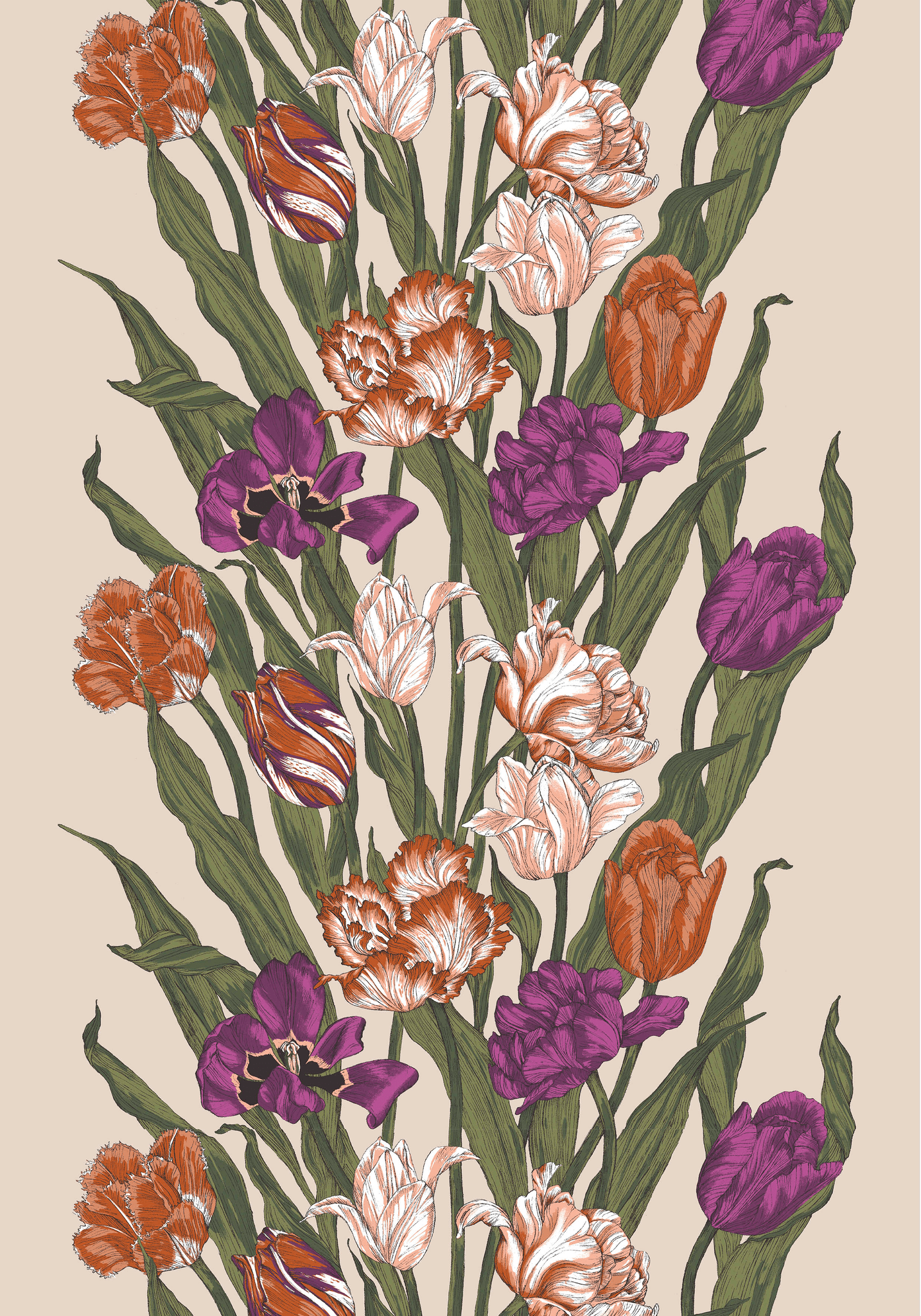 3013-101301-3750CF; Vallila Kukoistus-vahakangas 145 cm Terra-violetti / 145 cm 