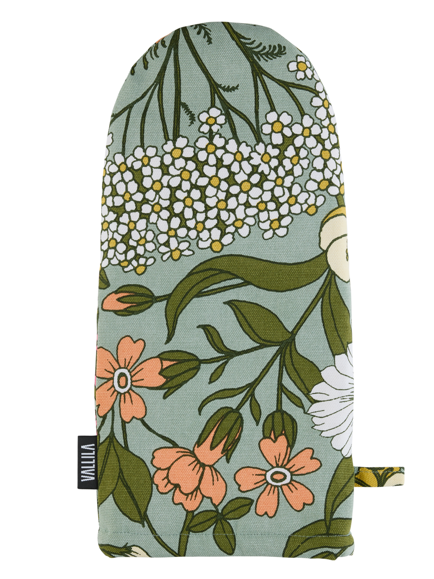 109048-7343_2; Vallila Ahomaa-patakinnas Vihreä-pinkki / 15x34 cm 