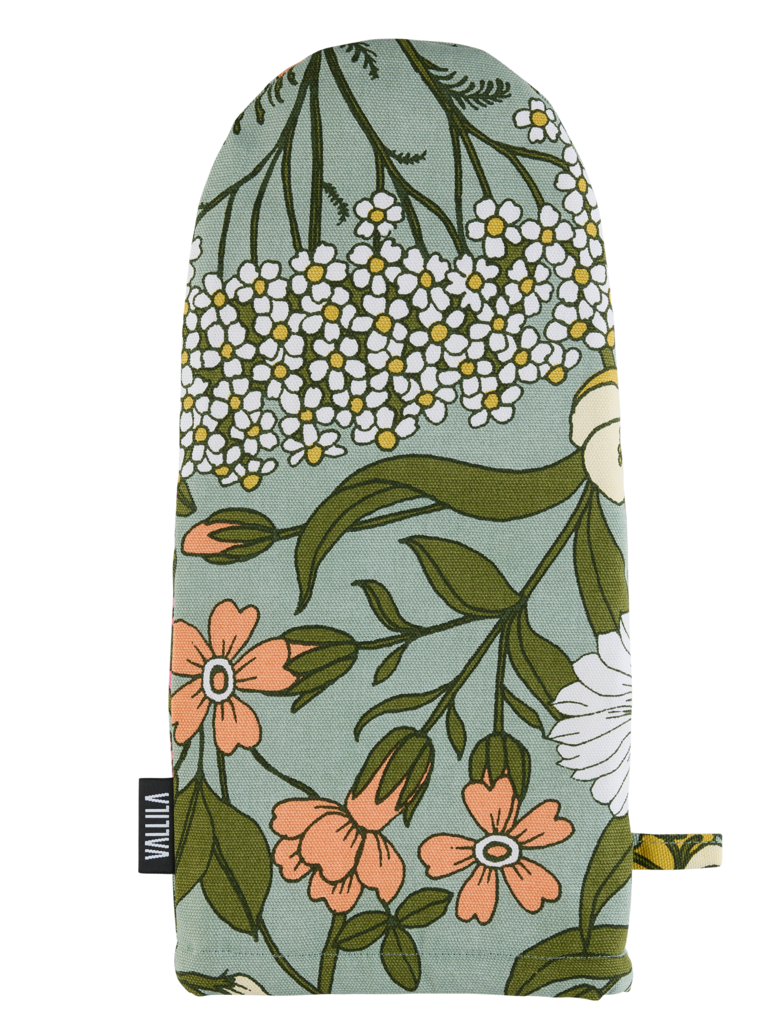 109048-7343_2; Vallila Ahomaa-patakinnas Vihreä-pinkki / 15x34 cm 