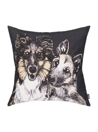 23310-882642-9800CC; Vallila Ystävykset-koristetyynynpäällinen Tummanharmaa / 43x43 cm 