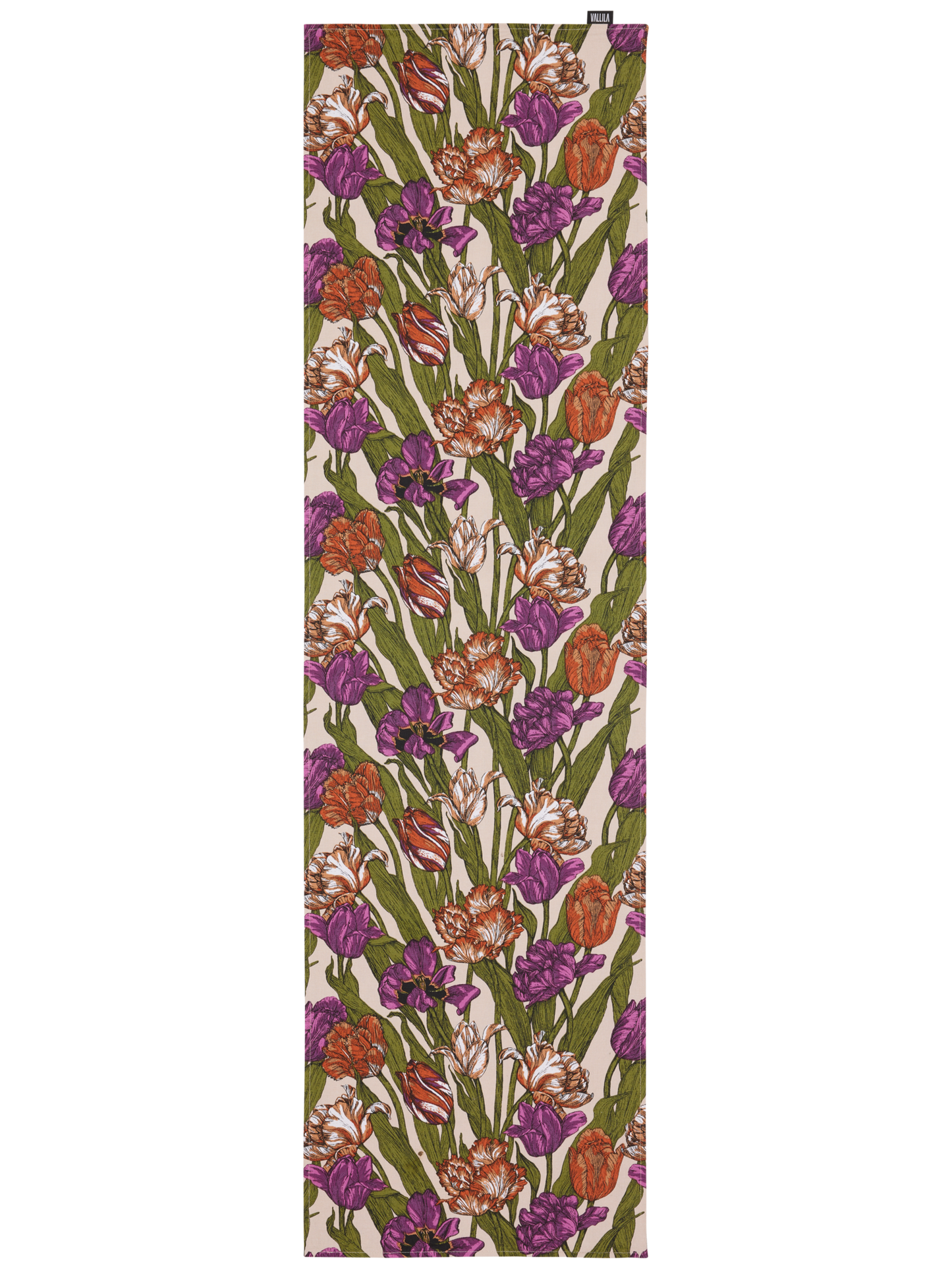 109319-3750; Vallila Kukoistus-kaitaliina Terra-violetti / 40x150 cm 